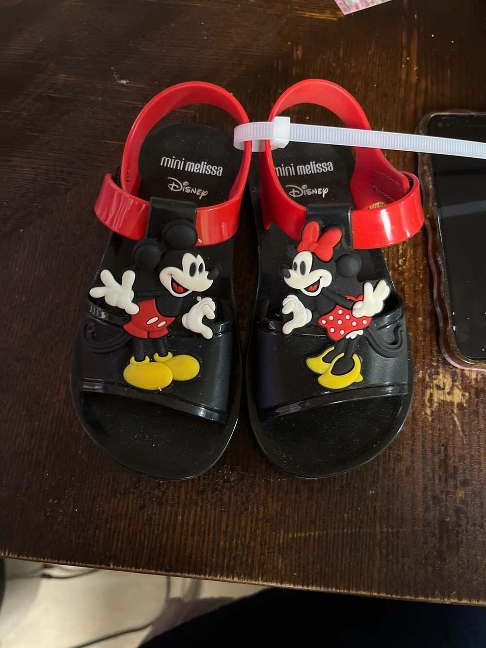 Mini Melissa Disney Mickey and Minnie Mouse Beach Slide Sandals Size 11
